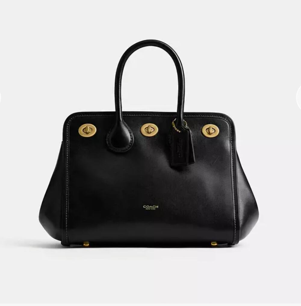 Coach Turnlock Tote Bag 22 Black Spring 2027 Limited Runway Release CHD86 NWT
